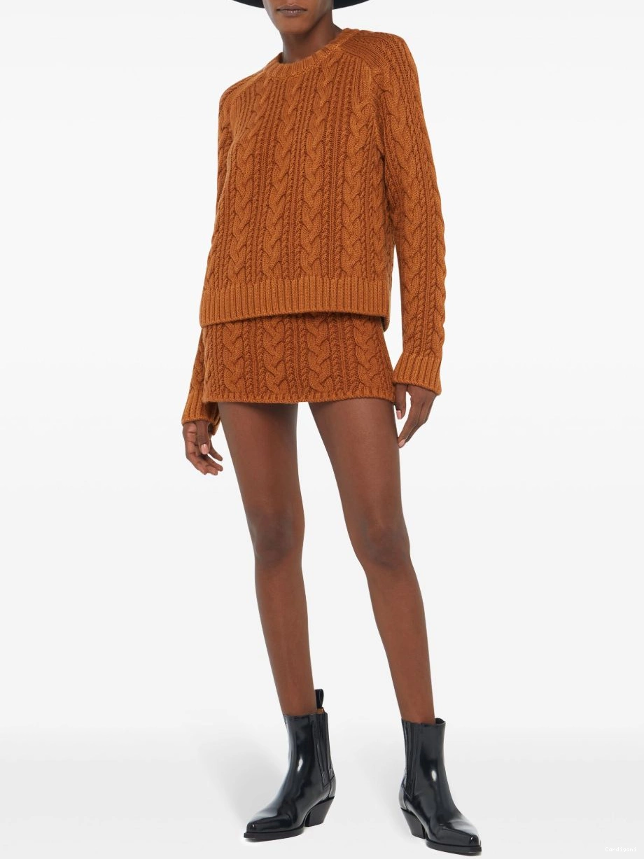 Affordable Women skirt Alanui cable-knit mid-rise 0810